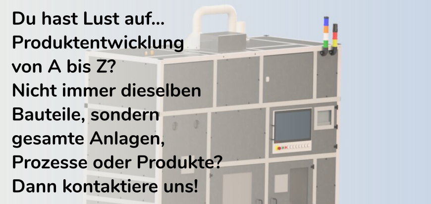 Entwickelte Produktionsanlage mit Text